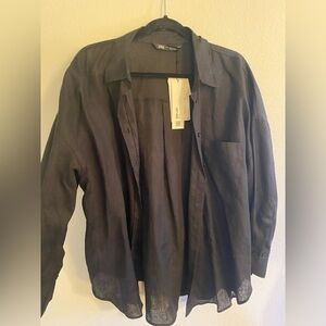Zara Linen Button Up